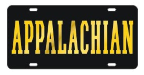 Appalachian State Black & Gold Car Tag